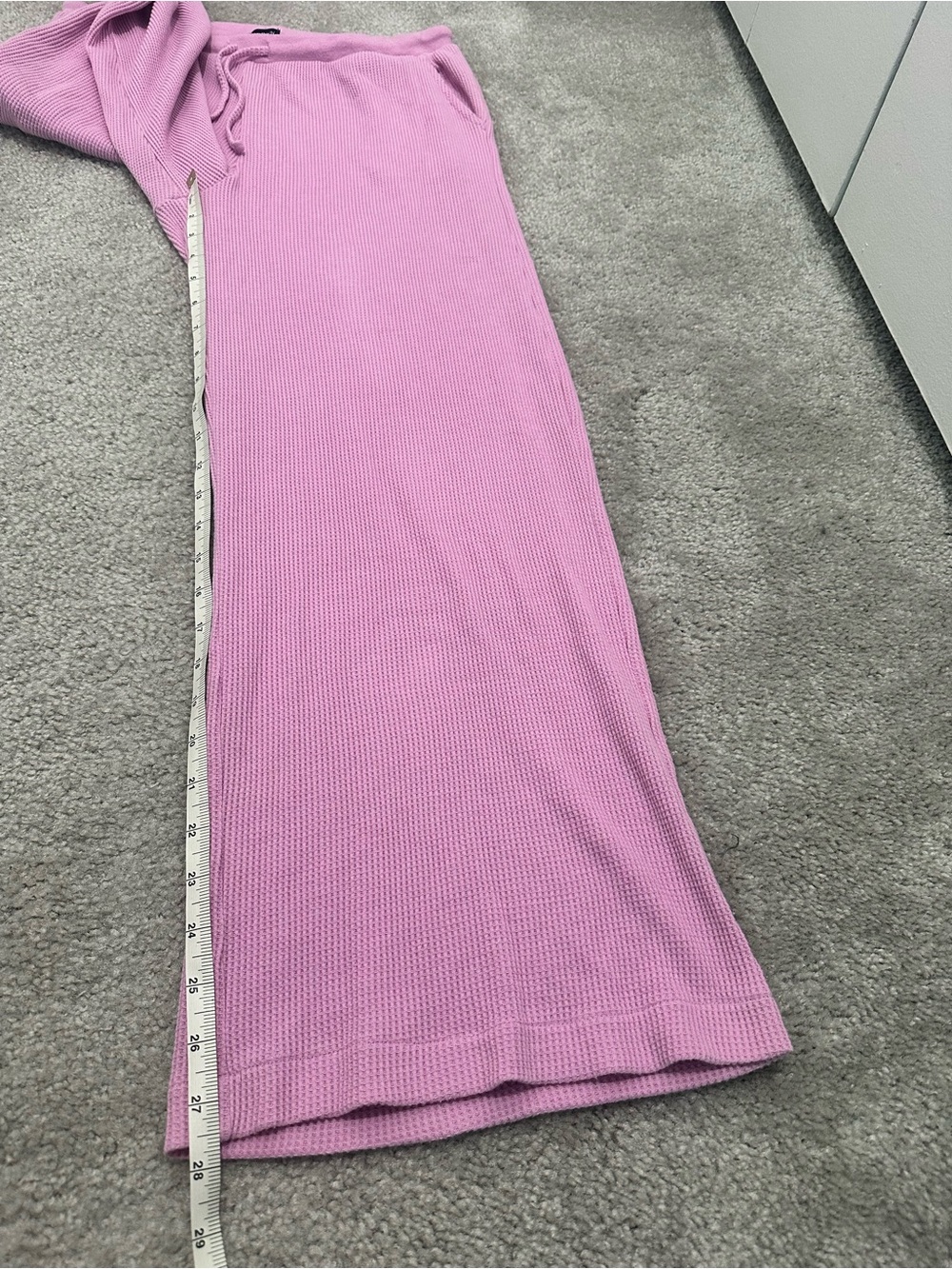 GAP Waffle Wide-Leg PJ Pant In Sugar Pink Size Medium - Picture 9 of 10